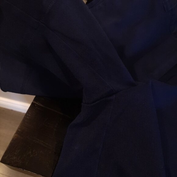 IZOD Jeans Stretch Chino Shorts Navy Blue Casual Womens Plus Size 16 Golf - Picture 9 of 10